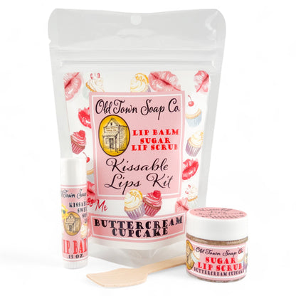 Kissable Lips Sugar Scrub &amp; Lip Balm Kits - Old Town Soap Co.