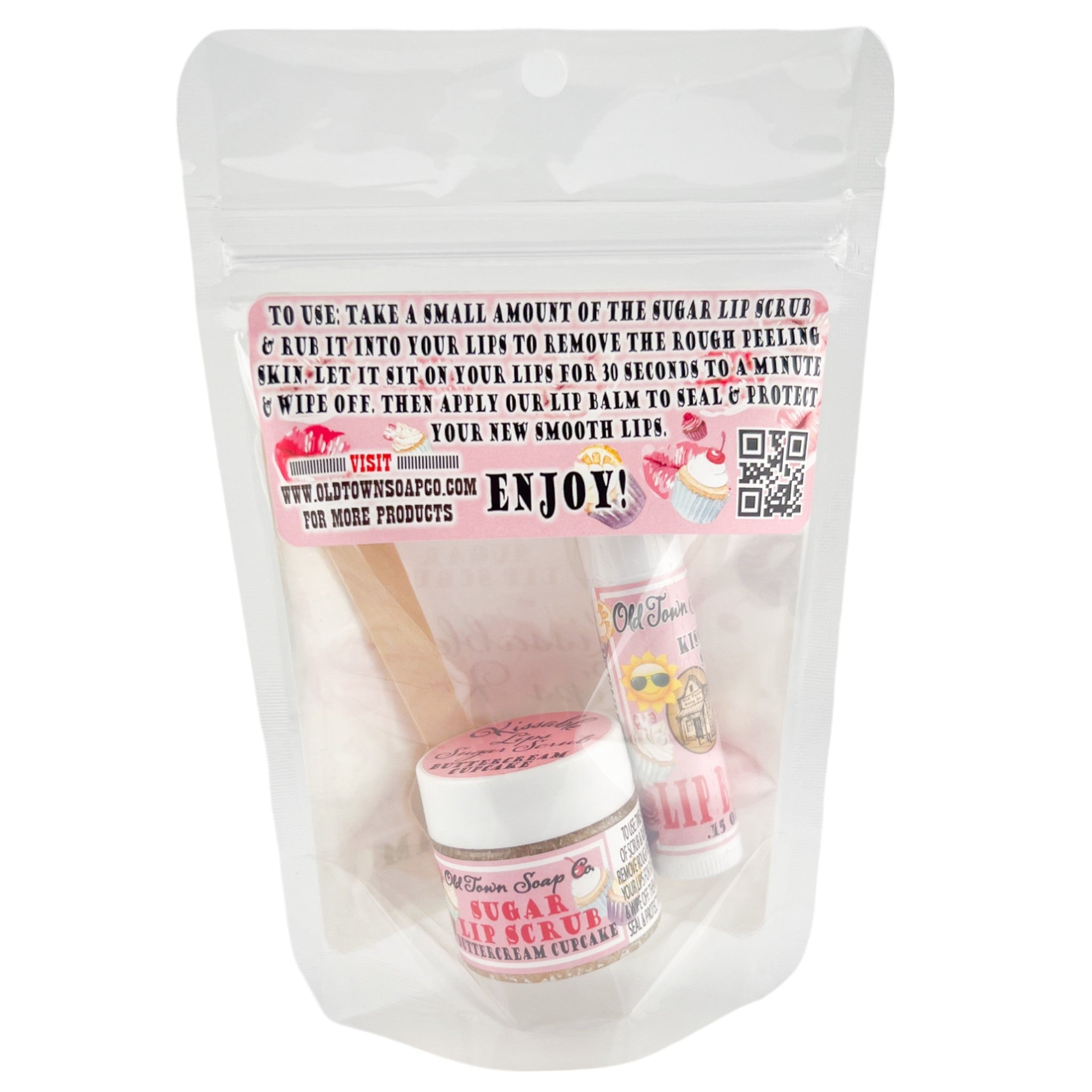 Kissable Lips Sugar Scrub &amp; Lip Balm Kits - Old Town Soap Co.