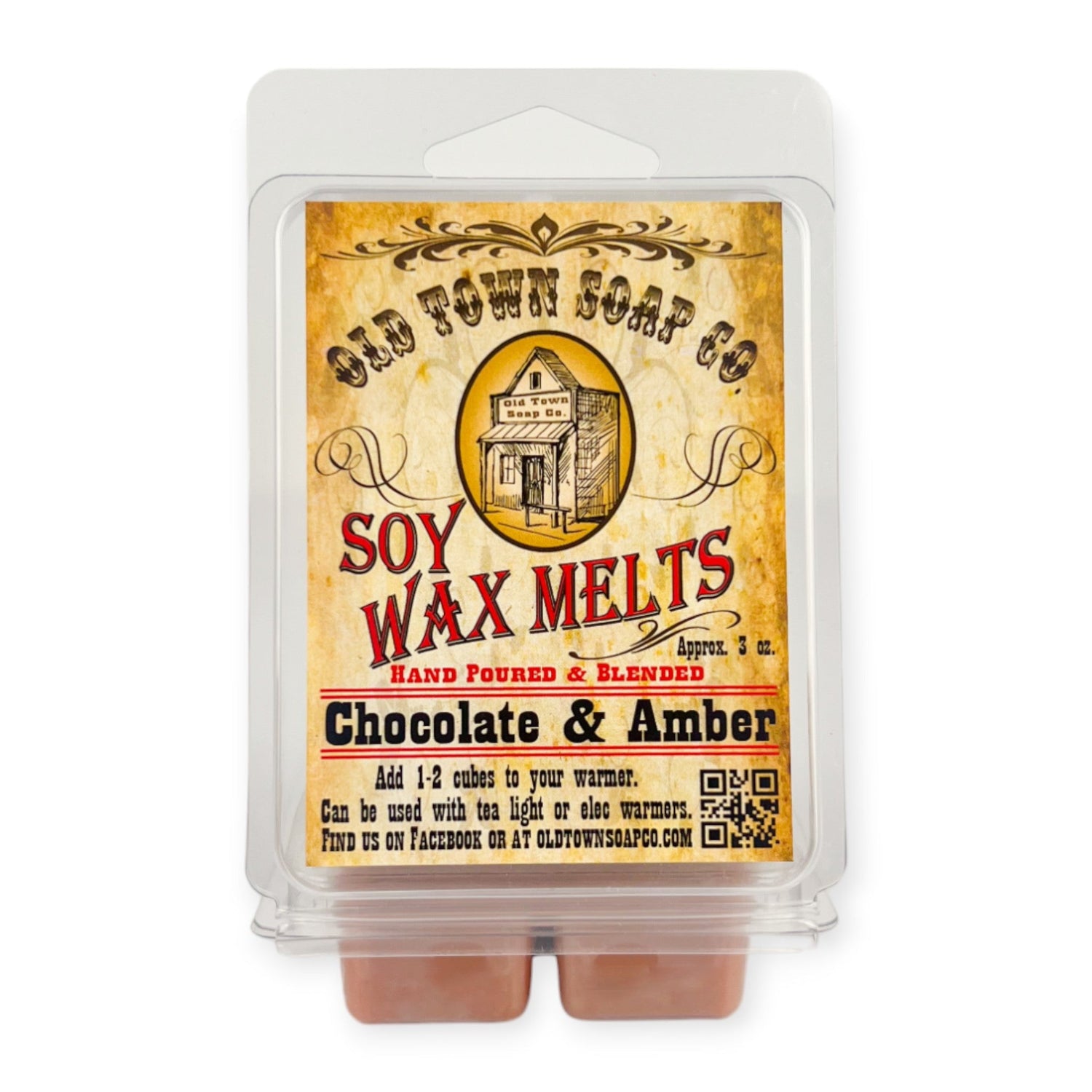 Chocolate &amp; Amber Wax Melts - Old Town Soap Co.