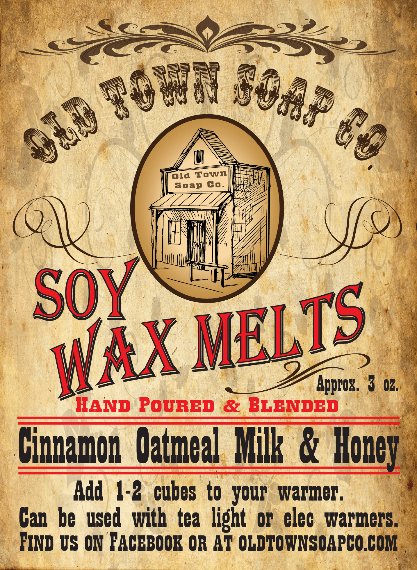 Cinnamon Oatmeal Milk &amp; Honey Wax Melts - Old Town Soap Co.