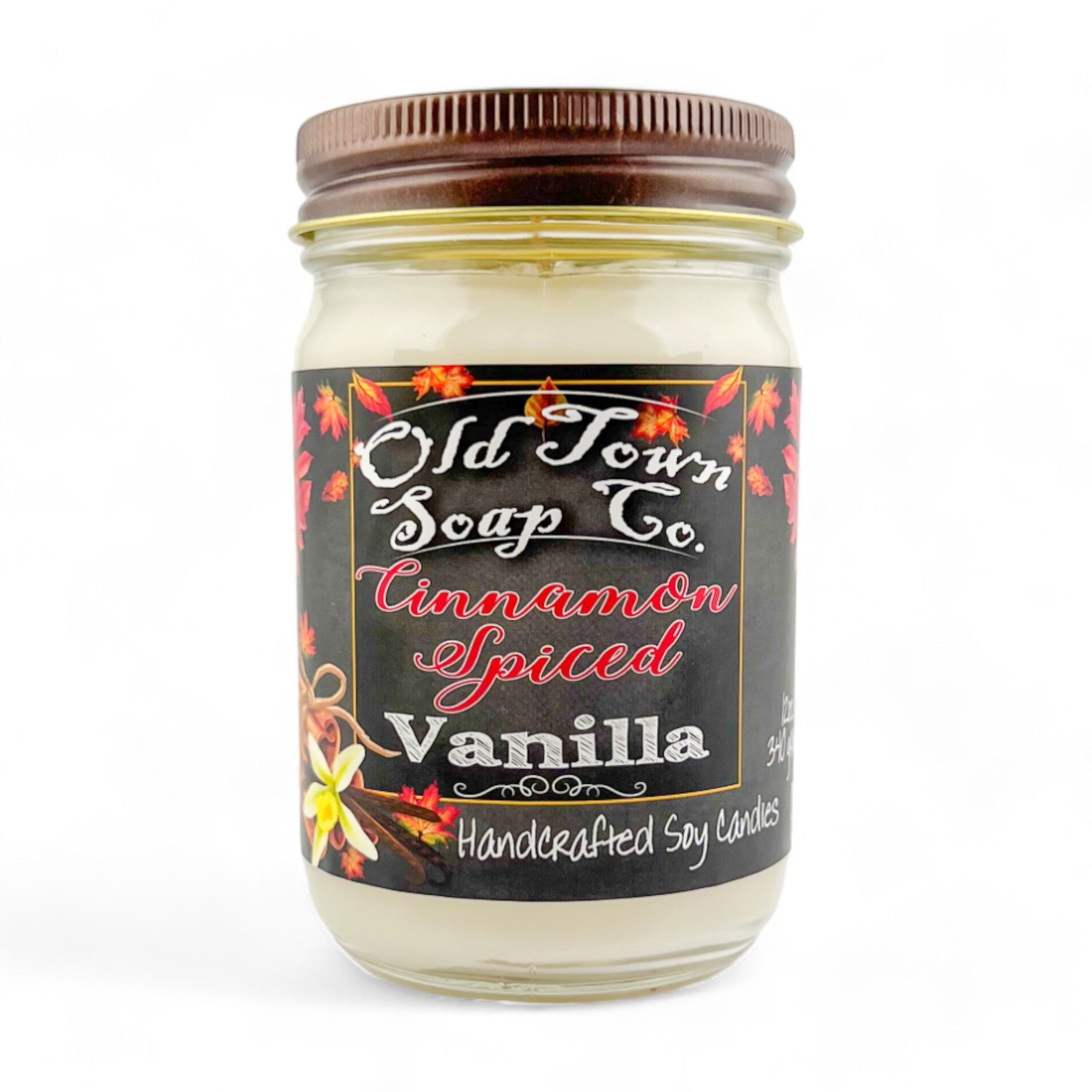 Cinnamon Spiced Vanilla 12oz. Candle - Old Town Soap Co.