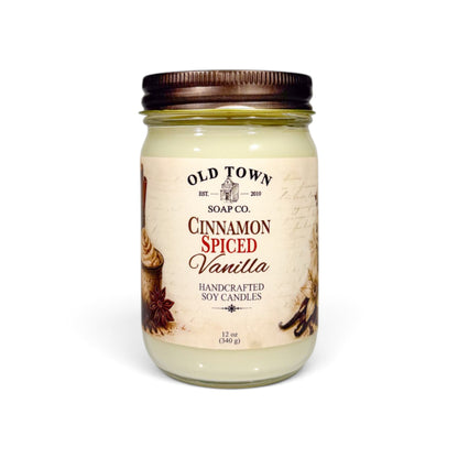 Cinnamon Spiced Vanilla 12oz. Candle - Old Town Soap Co.