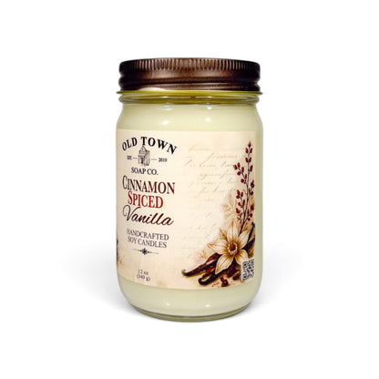 Cinnamon Spiced Vanilla 12oz. Candle - Old Town Soap Co.