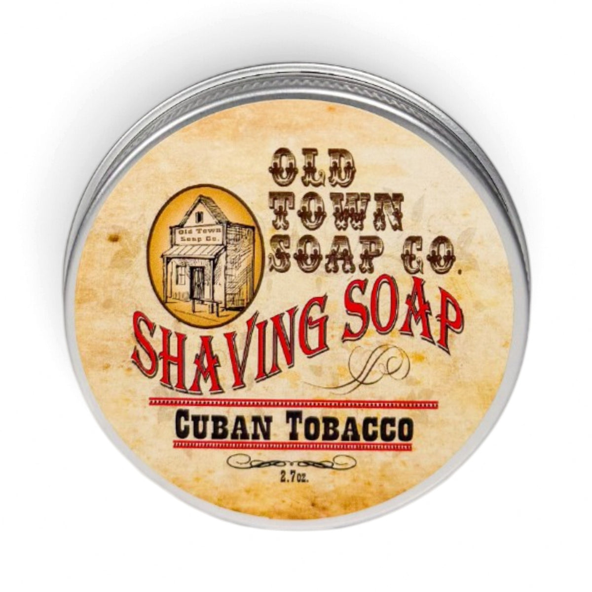 Cuban Tobacco Shave Soap Tin - Old Town Soap Co.