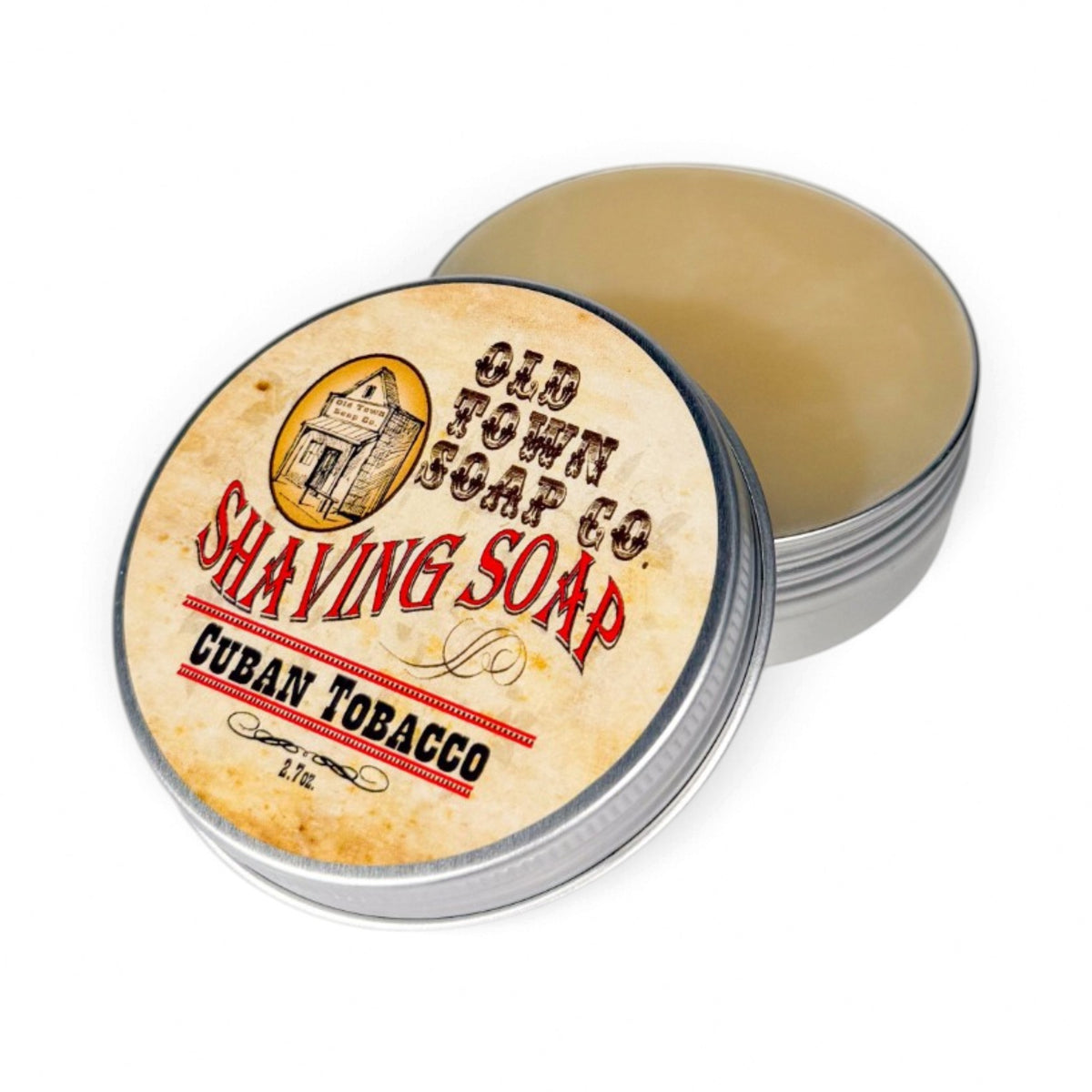 Cuban Tobacco Shave Soap Tin - Old Town Soap Co.