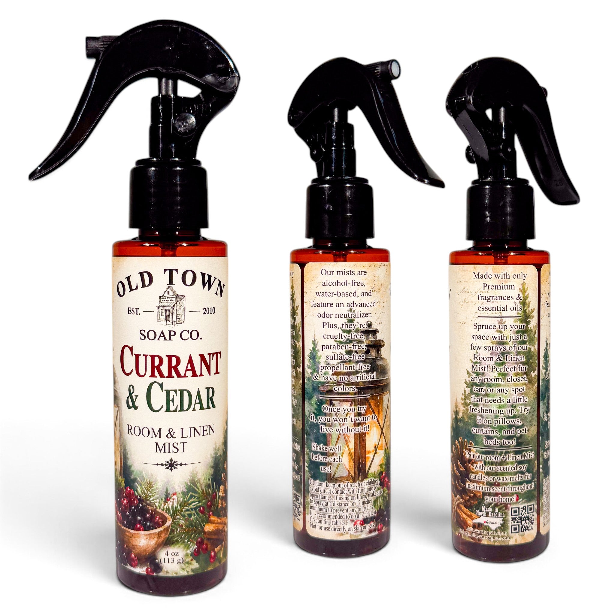Currant &amp; Cedar Room+Linen Mist - Old Town Soap Co.