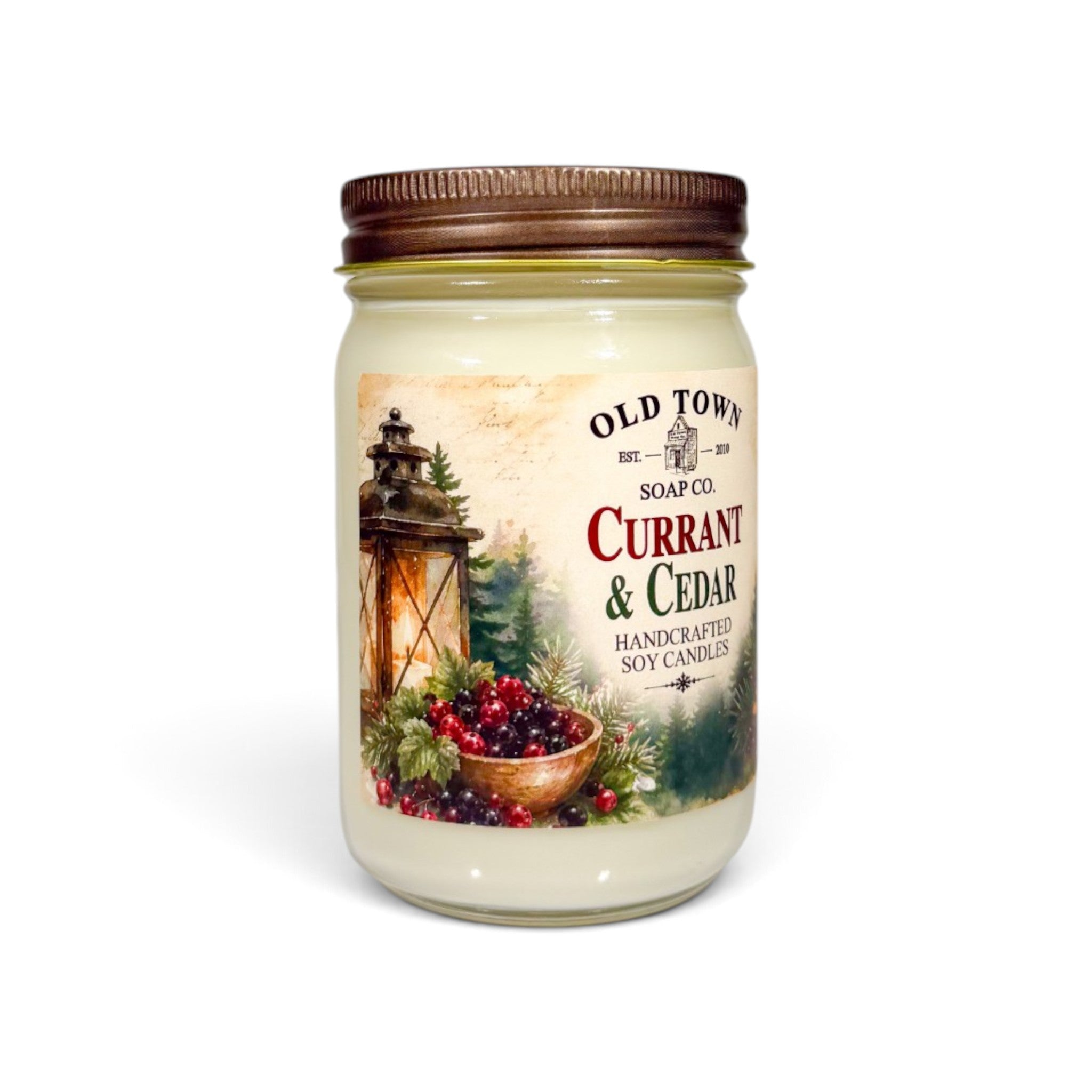Currant &amp; Cedar 12oz. Candle - Old Town Soap Co.