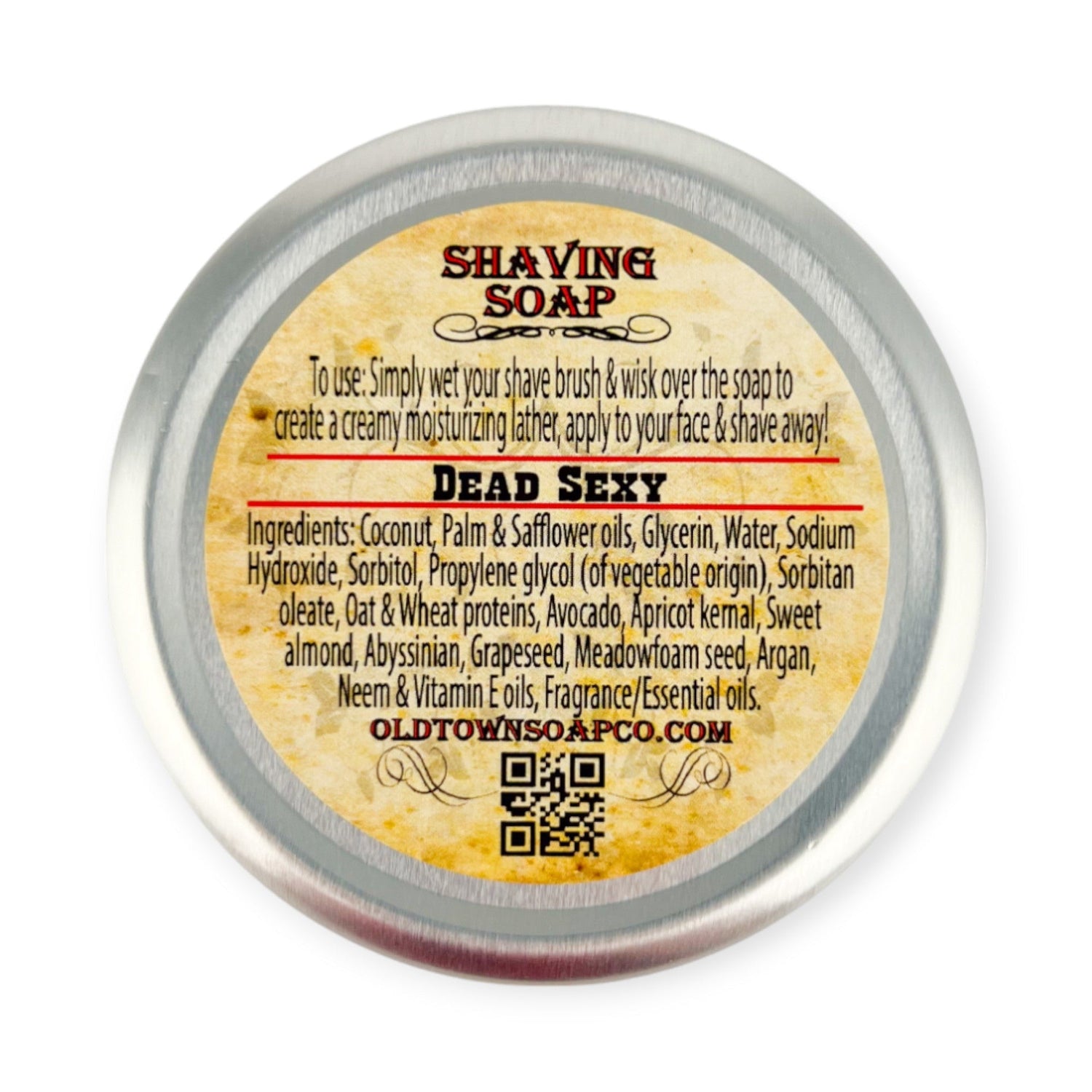 Dead Sexy -Shave Soap Tin - Old Town Soap Co.