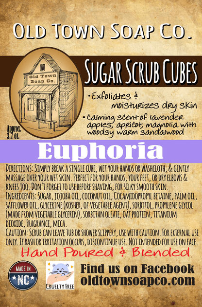 Euphoria Sugar Scrub Cubes - Old Town Soap Co.