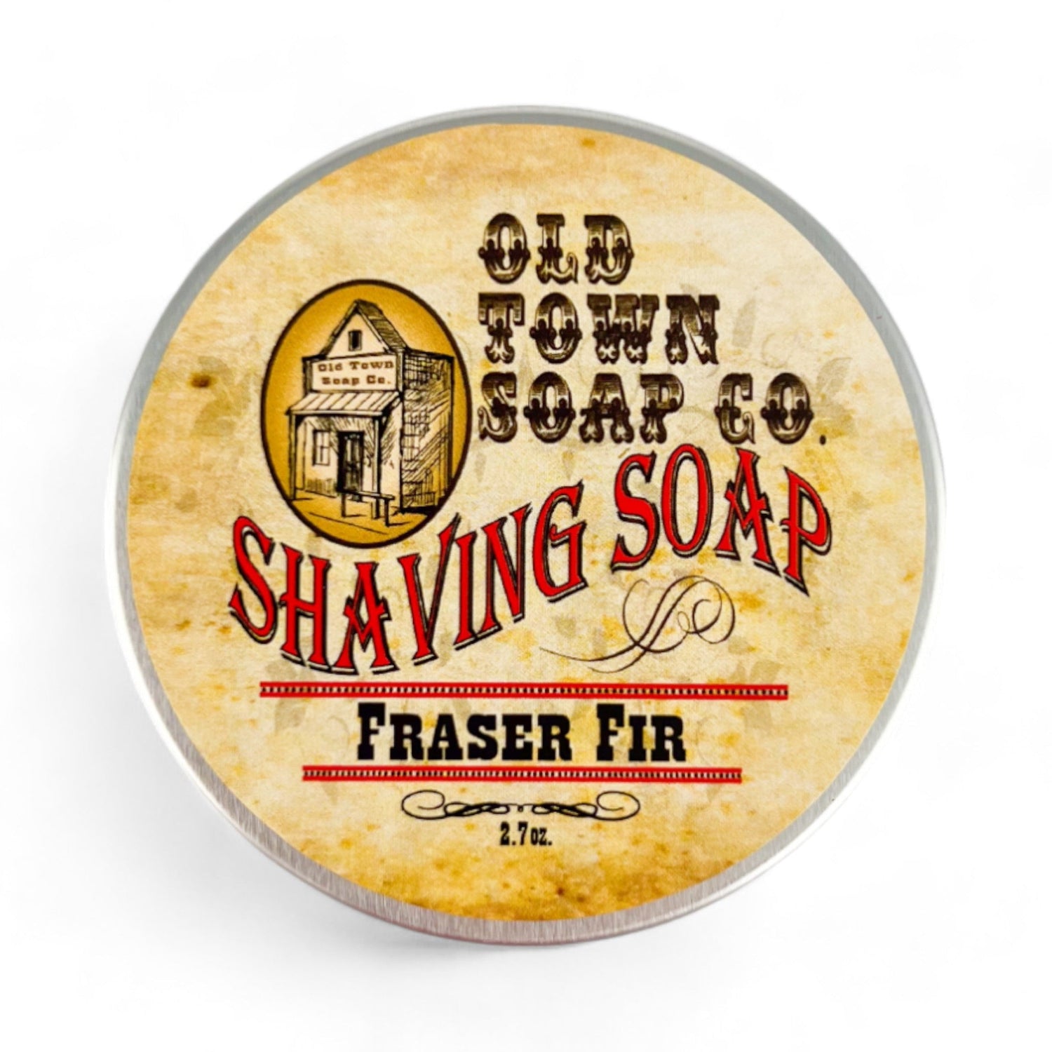 Fraser Fir -Shave Soap Tin - Old Town Soap Co.
