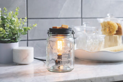 Vintage Bulb Glass Mason Jar Wax Warmer