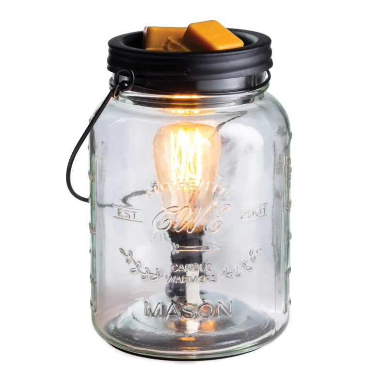 Vintage Bulb Glass Mason Jar Wax Warmer