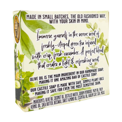 Green Tea &amp; Cucumber -Bar Soap - Old Town Soap Co.