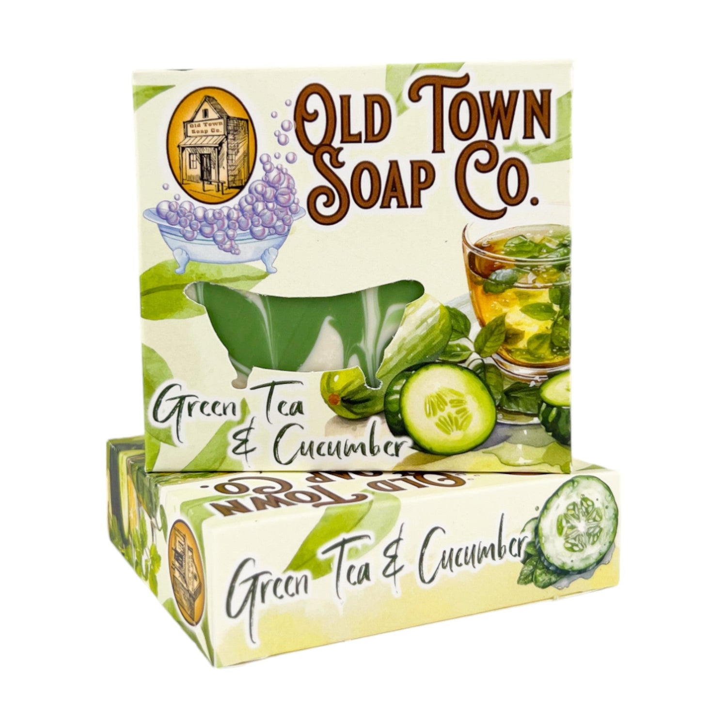 Green Tea &amp; Cucumber -Bar Soap - Old Town Soap Co.