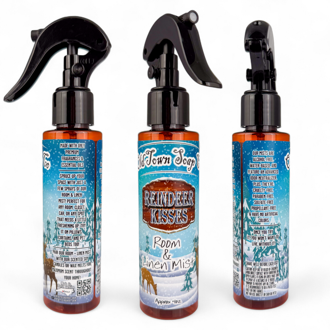 Reindeer Kisses Room+Linen Mist - Old Town Soap Co.