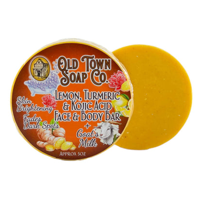 Lemon, Turmeric, &amp; Kojic Acid Face &amp; Body Bar - Old Town Soap Co.