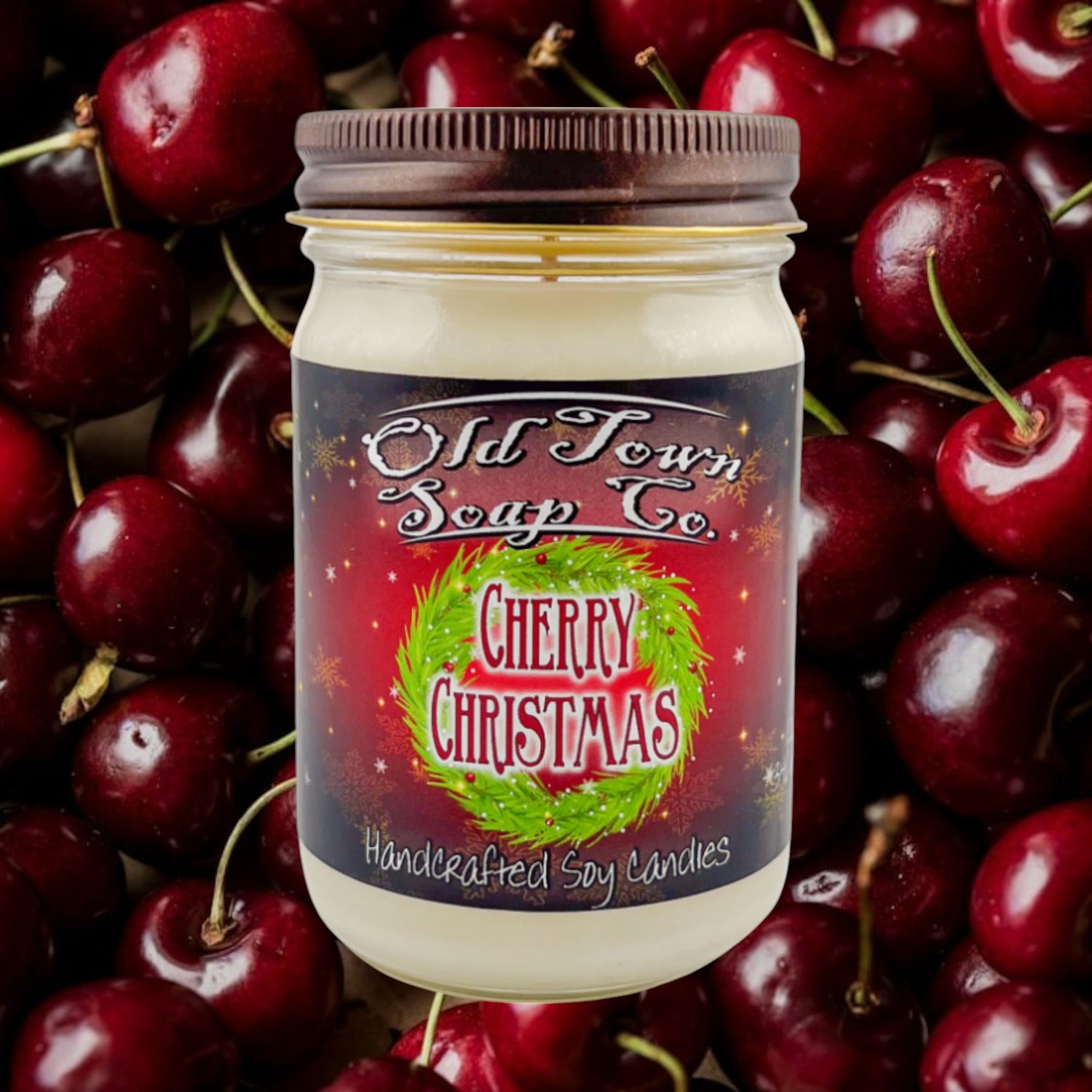 Cherry Christmas Christmas Candles