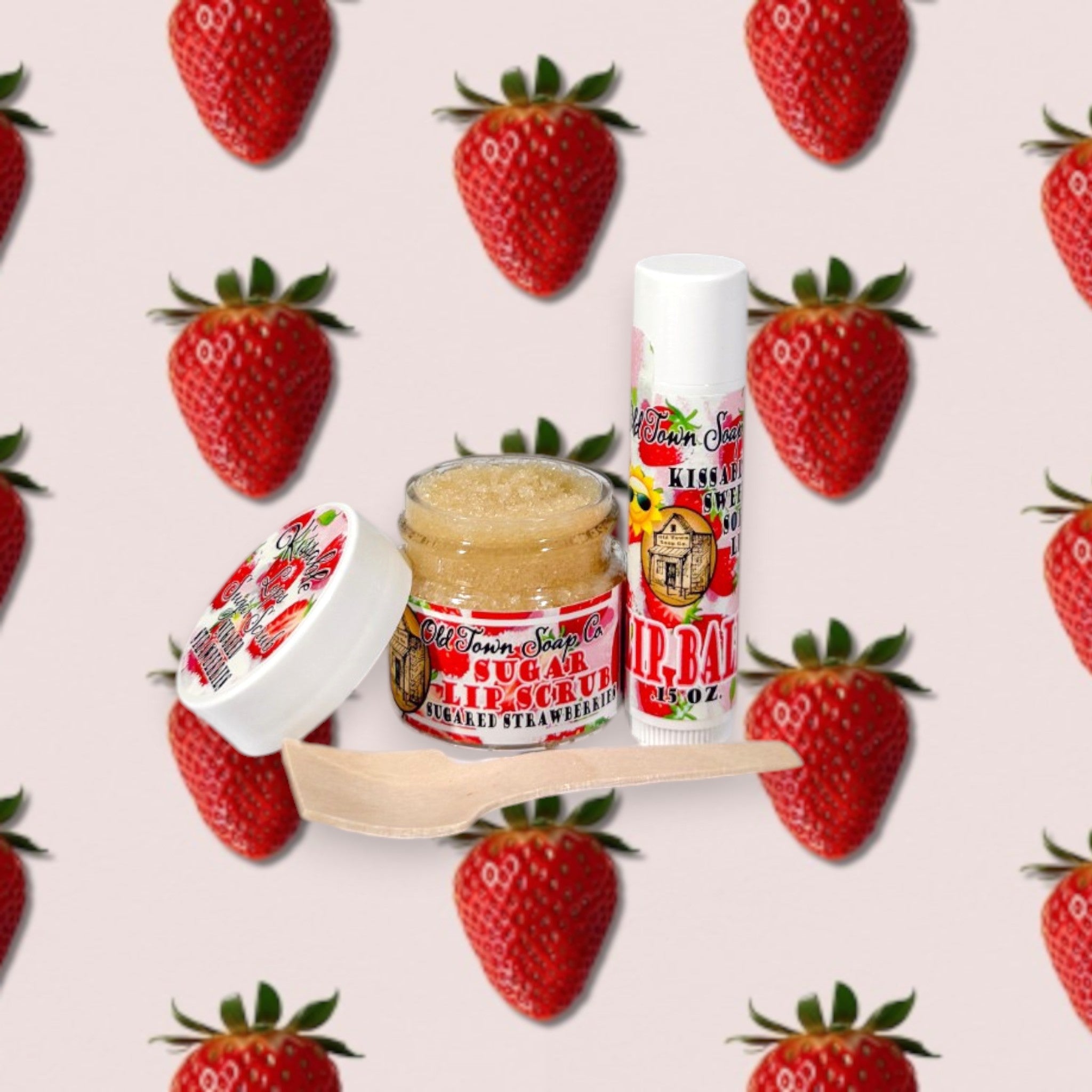 Kissable Lips Sugar Scrub &amp; Lip Balm Kits - Old Town Soap Co.