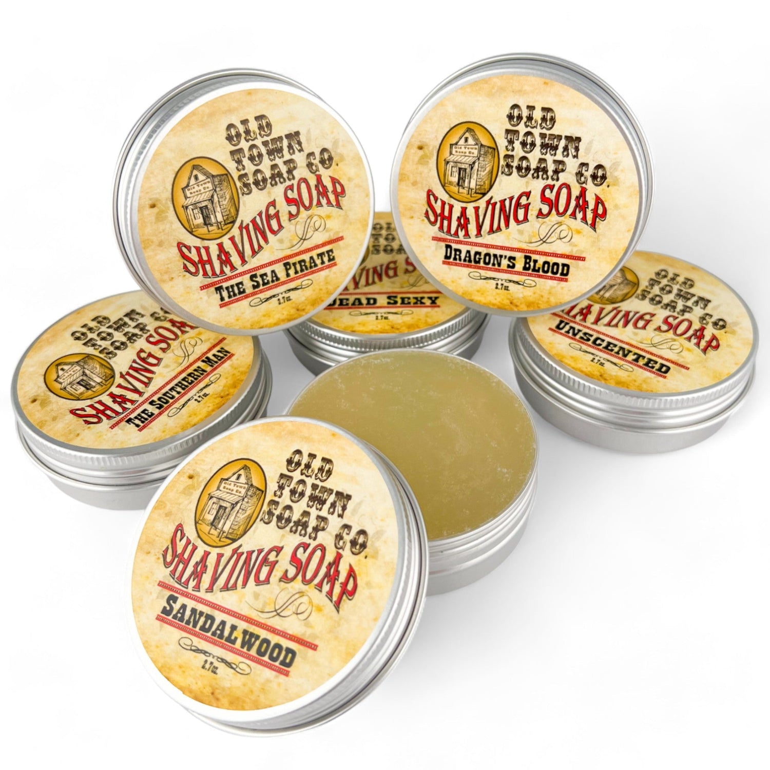 Cuban Tobacco -Shave Soap Tin - Old Town Soap Co.