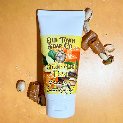 Pistachio &amp; Salted Caramel 6oz Glycerin Hand Therapy - Old Town Soap Co.