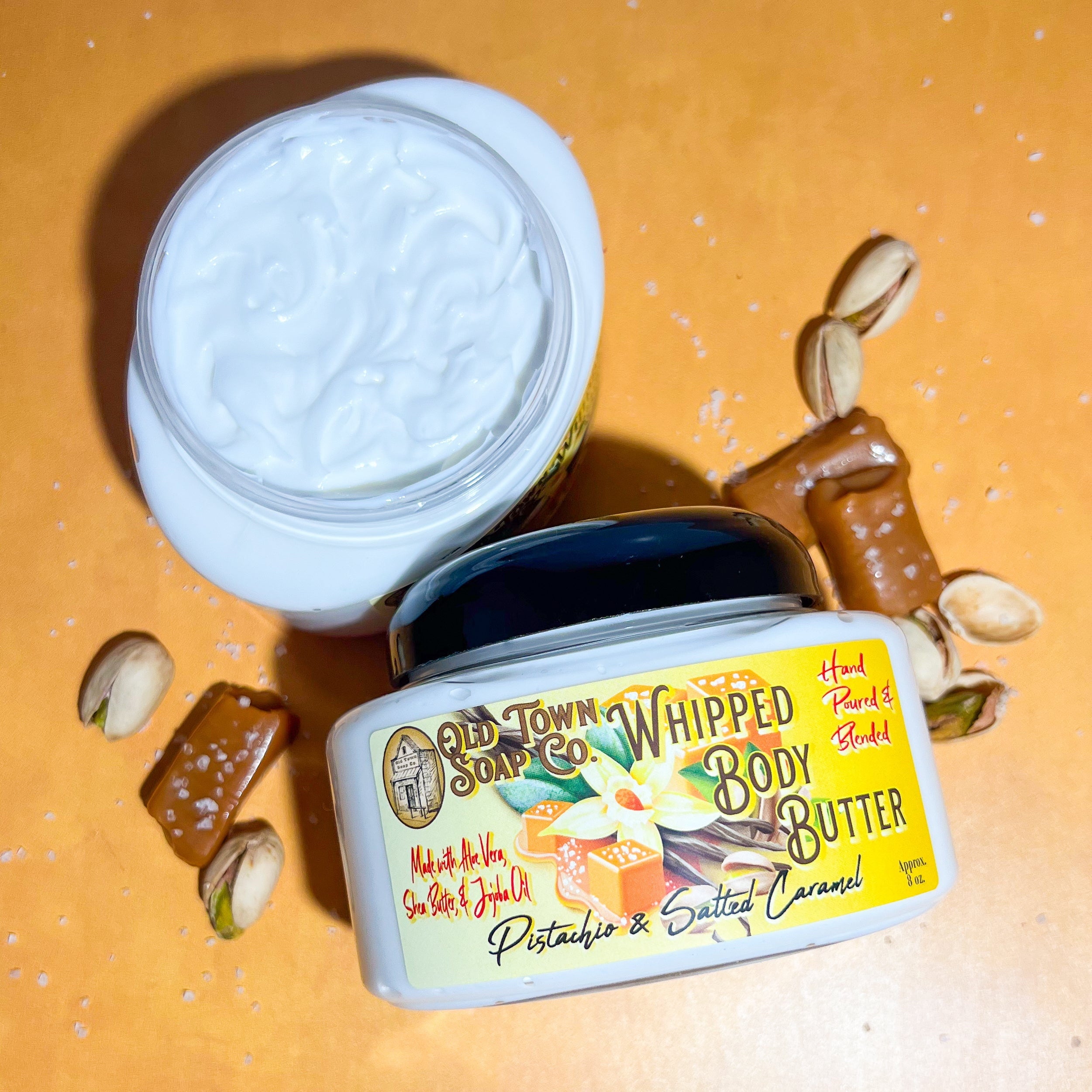 Pistachio &amp; Salted Caramel Whipped Body Butter - Old Town Soap Co.