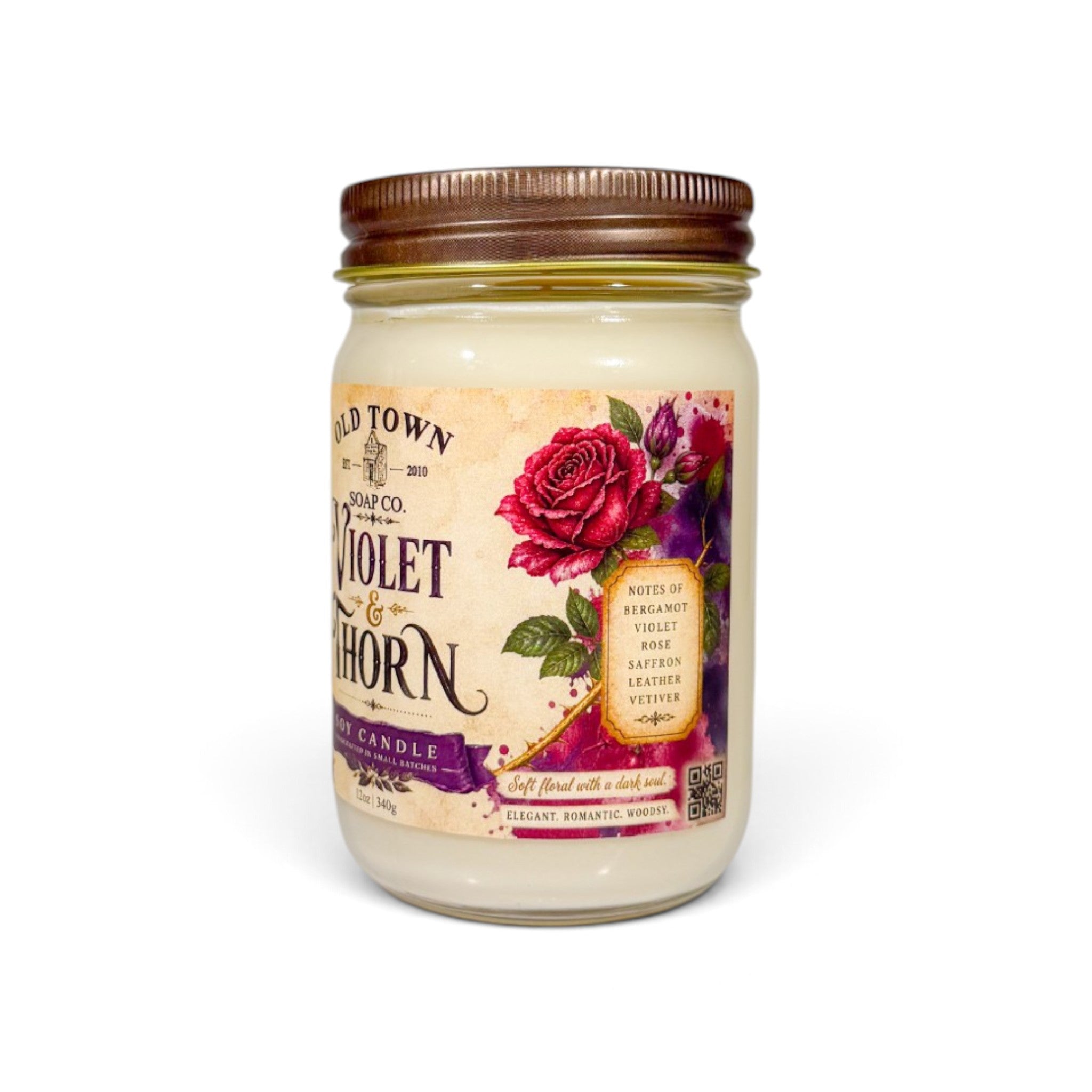 Violet &amp; Thorn Candle