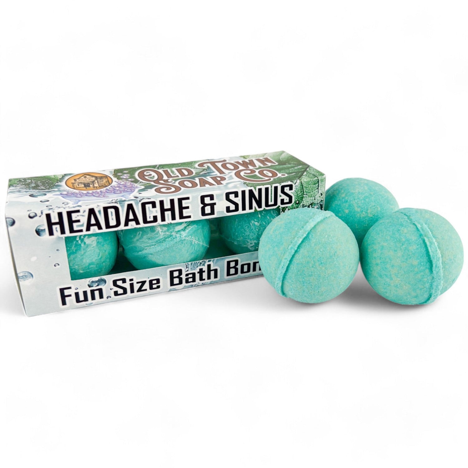 Headache &amp; Sinus Fun Size Bath Bomb Set - Old Town Soap Co.