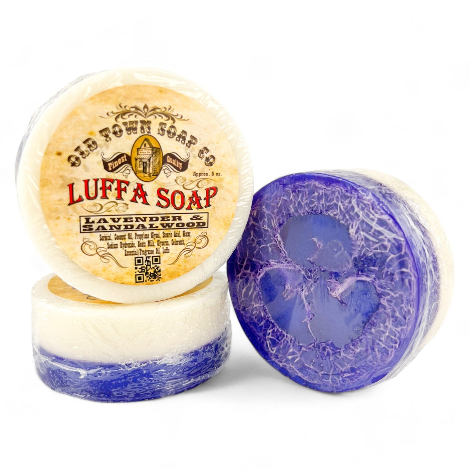 Lavender &amp; Sandalwood -Luffa Soap - Old Town Soap Co.