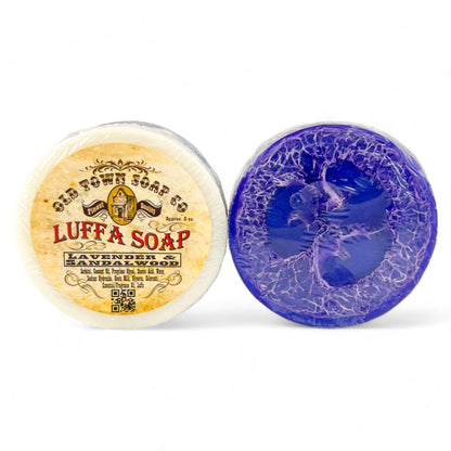 Lavender &amp; Sandalwood -Luffa Soap - Old Town Soap Co.