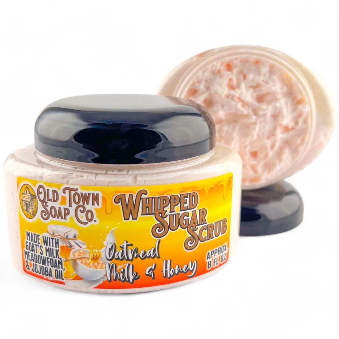 Oatmeal, Milk &amp; Honey -Whipped Sugar Scrub Soap - Old Town Soap Co.