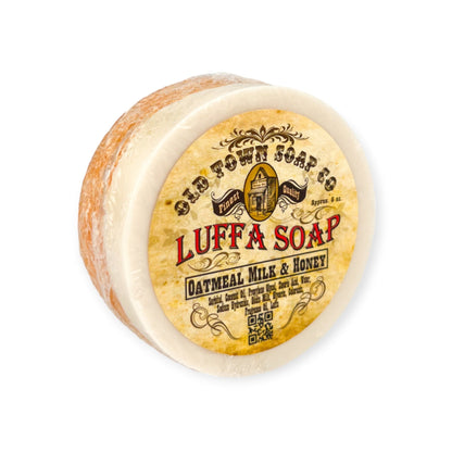 Oatmeal Milk &amp; Honey -Luffa Soap - Old Town Soap Co.