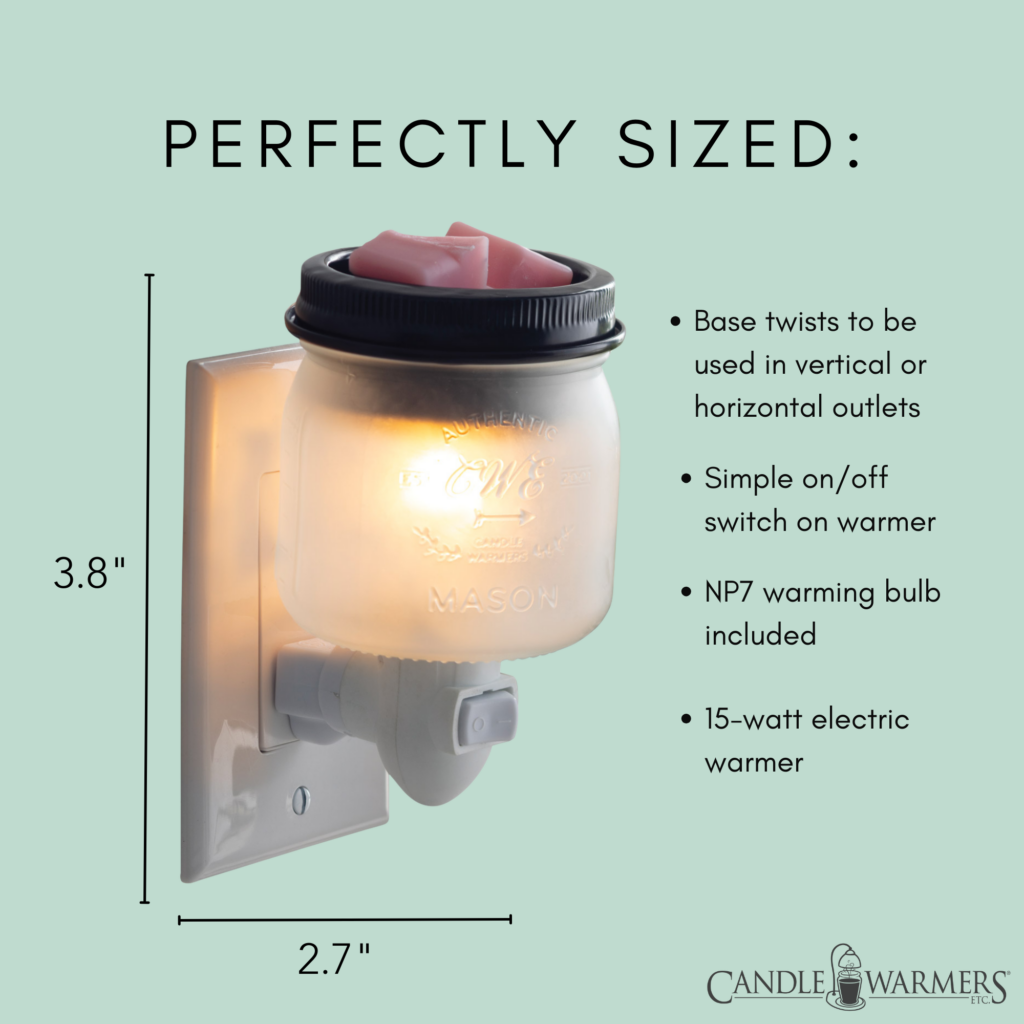 Glass Mason Jar Pluggable Wax Warmer