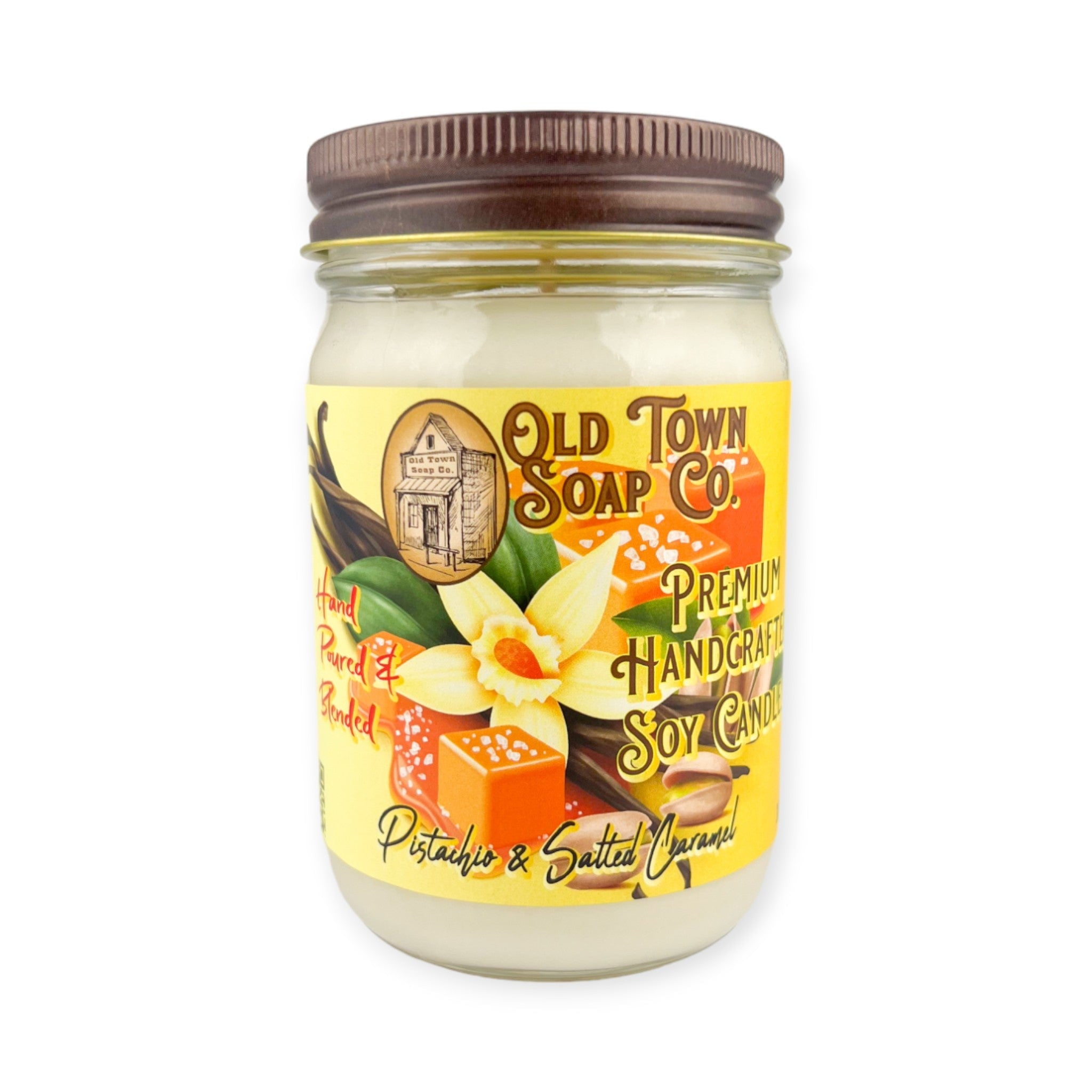 Pistachio &amp; Salted Caramel Candle - Old Town Soap Co.