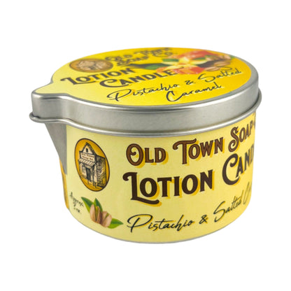 Pistachio &amp; Salted Caramel Lotion Candle - Old Town Soap Co.