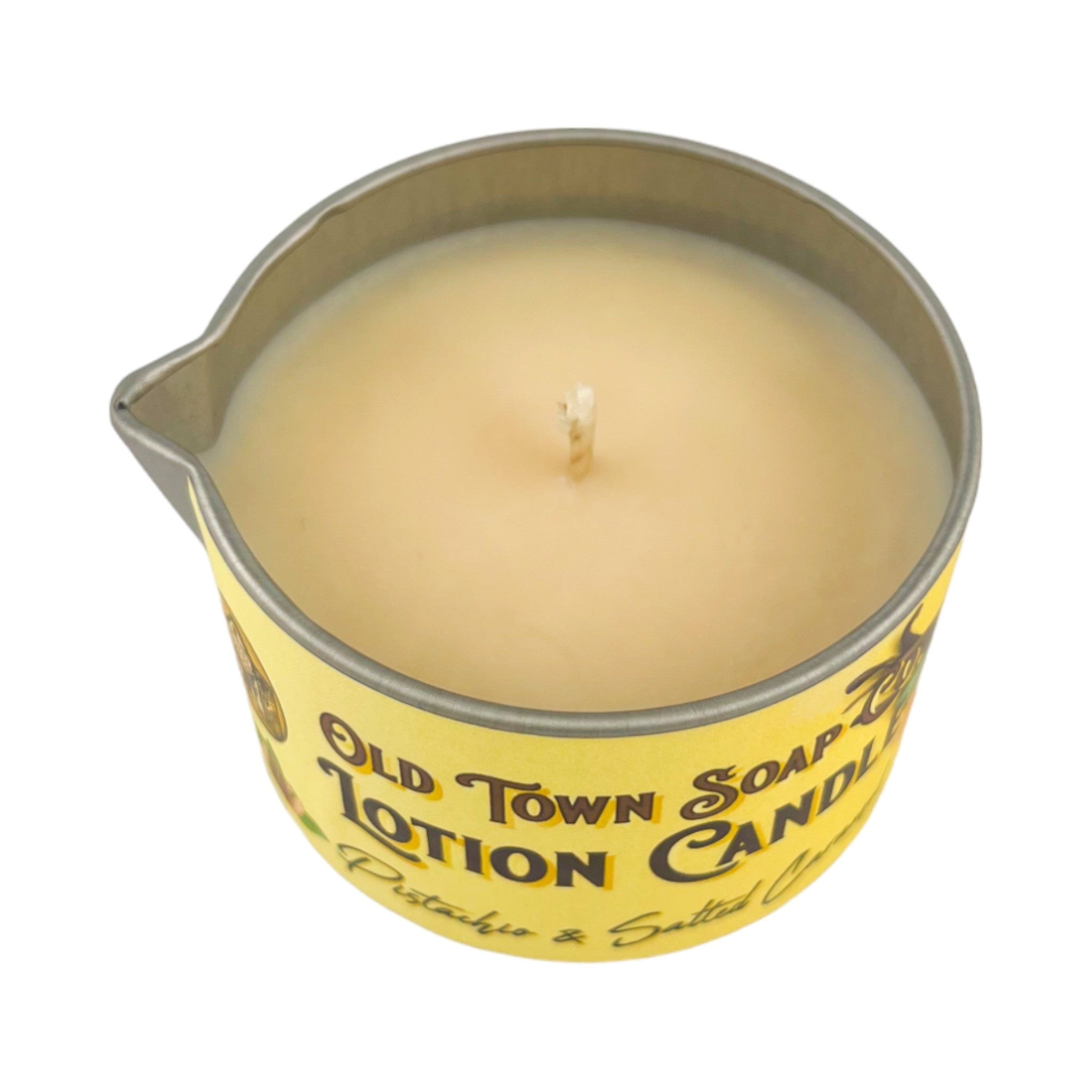 Pistachio &amp; Salted Caramel Lotion Candle - Old Town Soap Co.