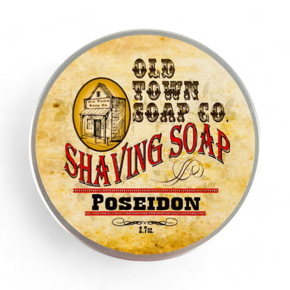 Poseidon -Shave Soap Tin - Old Town Soap Co.