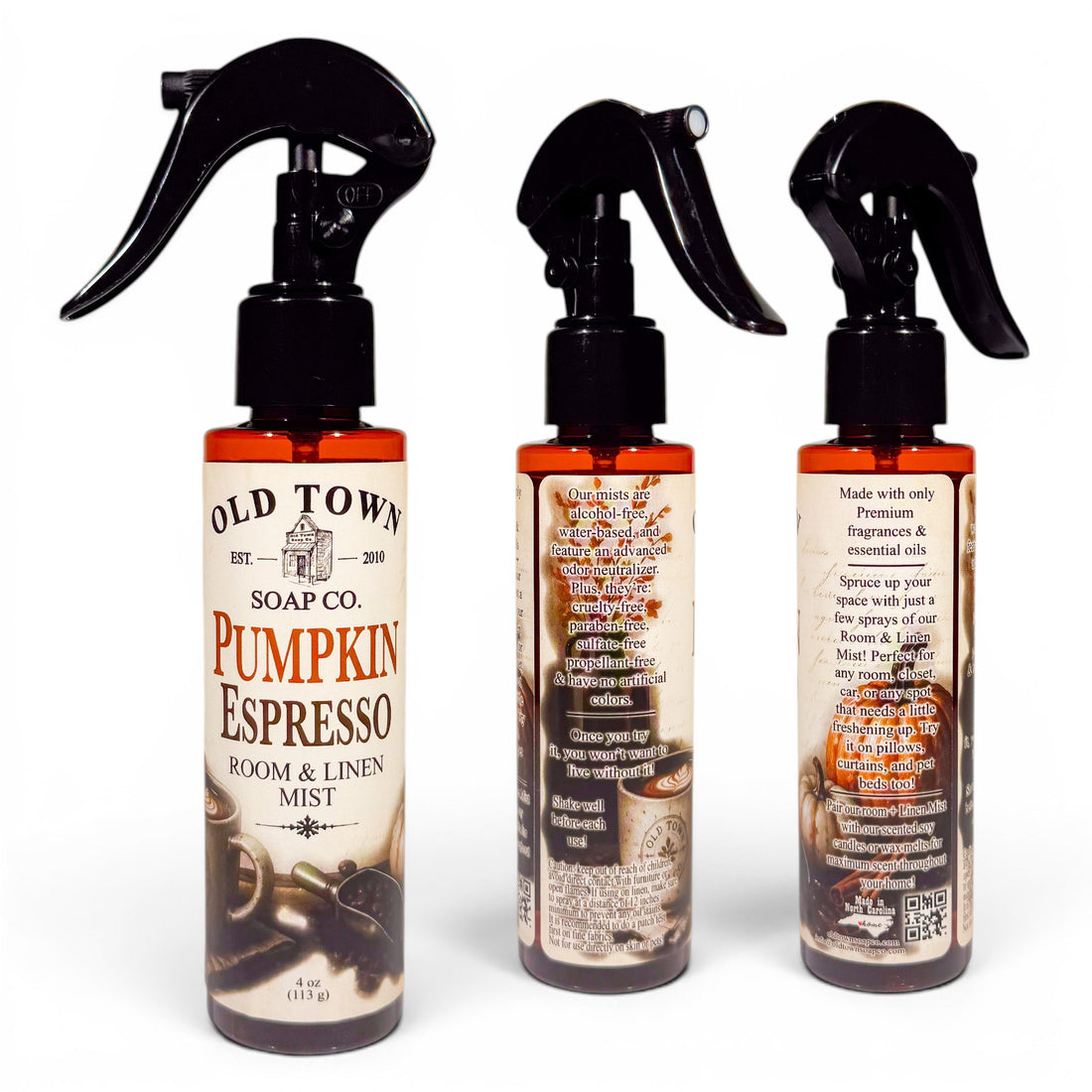 Pumpkin Espresso Room+Linen Mist - Old Town Soap Co.