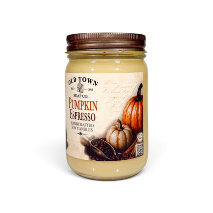 Pumpkin Espresso 12oz. Candle - Old Town Soap Co.