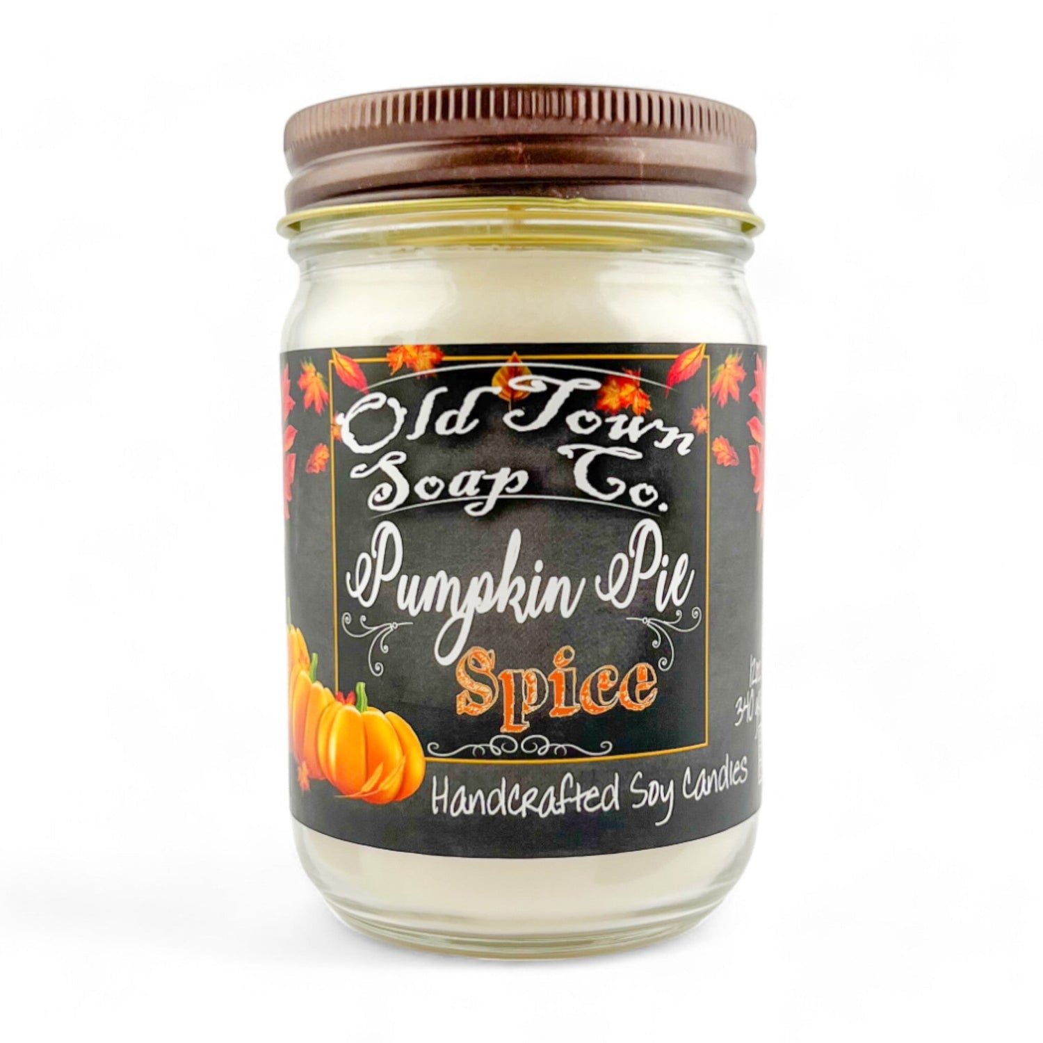 Pumpkin Pie Spice 12oz Candle - Old Town Soap Co.