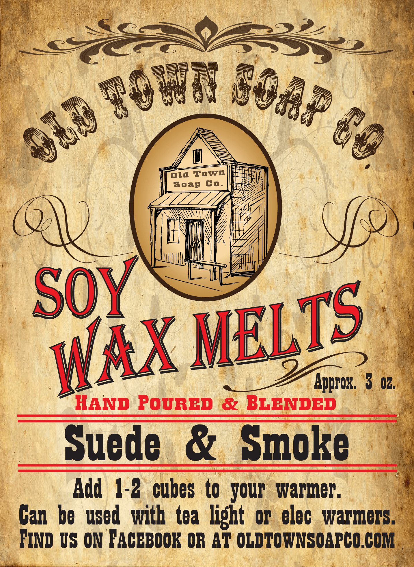 Suede &amp; Smoke Wax Melts - Old Town Soap Co.