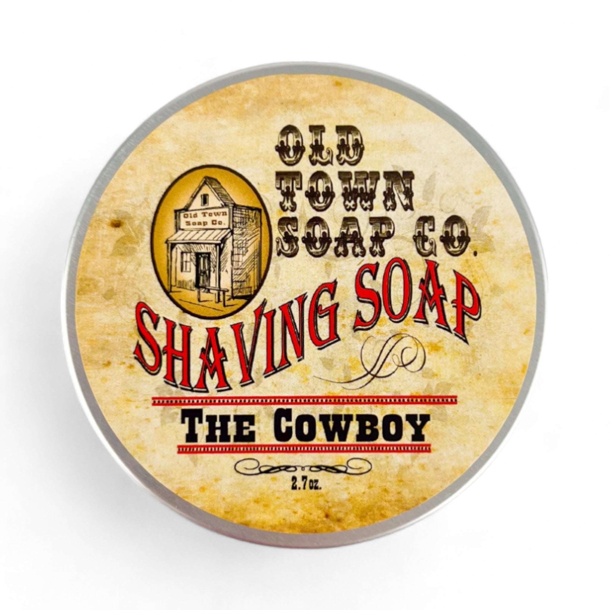 The Cowboy -Shave Soap Tin - Old Town Soap Co.