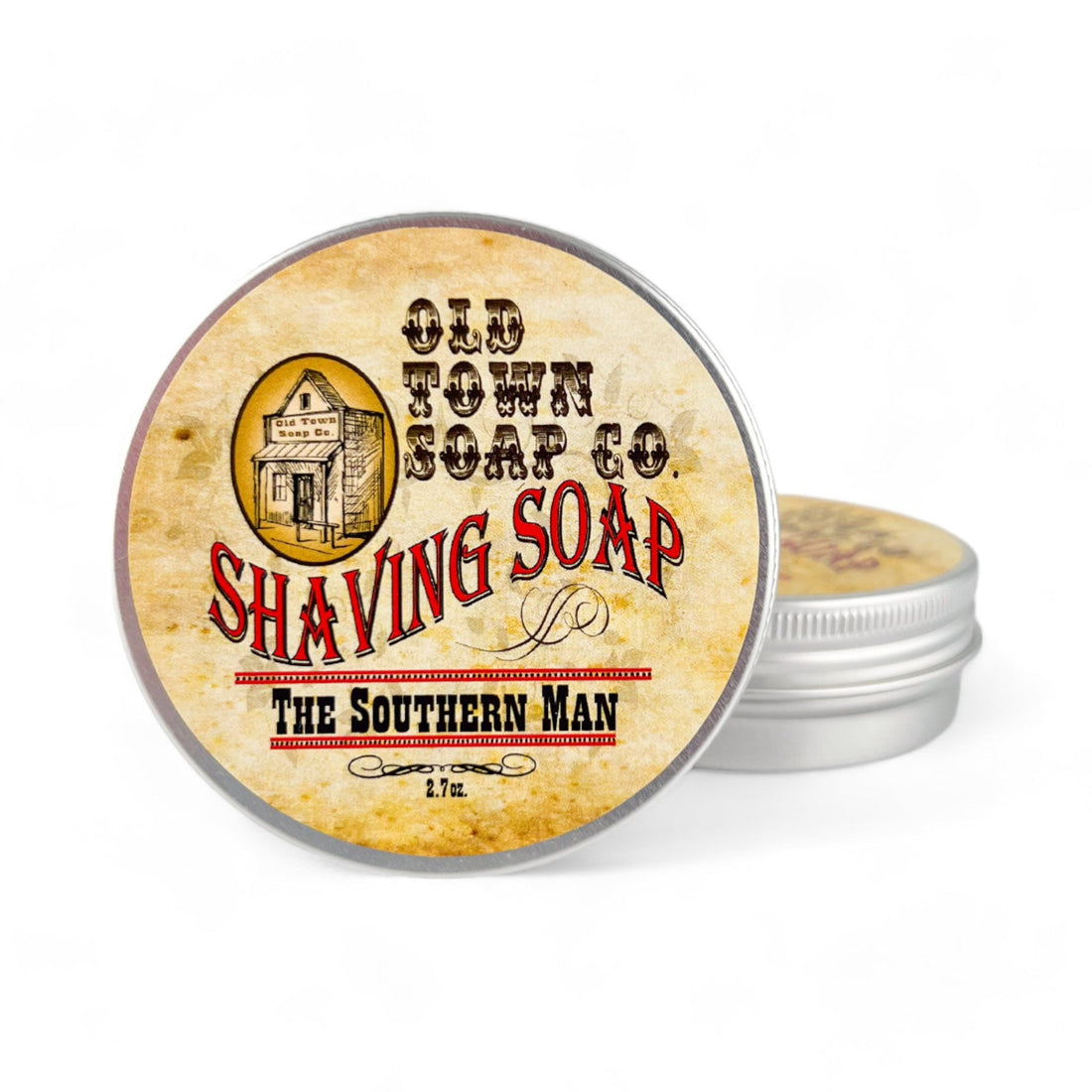 The Southern Man -Shave Soap Tin - Old Town Soap Co.