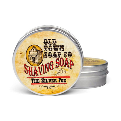The Silver Fox Shave Soap Tin - Old Town Soap Co.