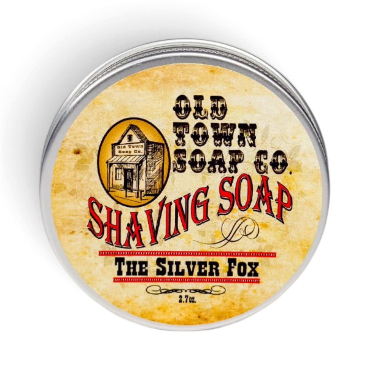 The Silver Fox Shave Soap Tin - Old Town Soap Co.