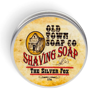 The Silver Fox Shave Soap Tin - Old Town Soap Co.