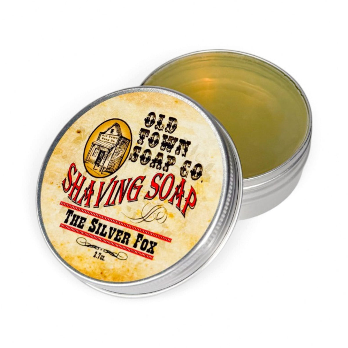 The Silver Fox Shave Soap Tin - Old Town Soap Co.