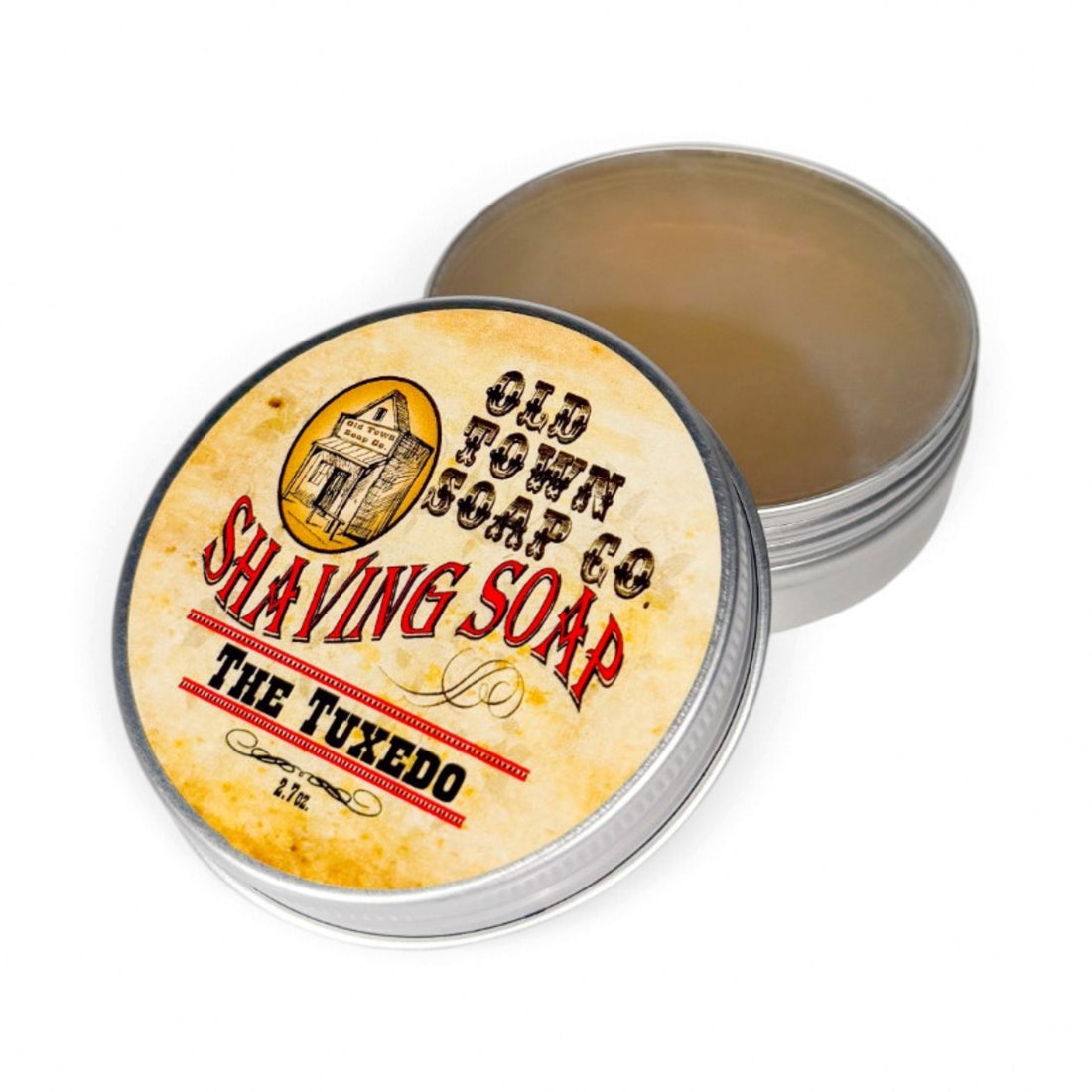 The Tuxedo Shave Soap Tin - Old Town Soap Co.