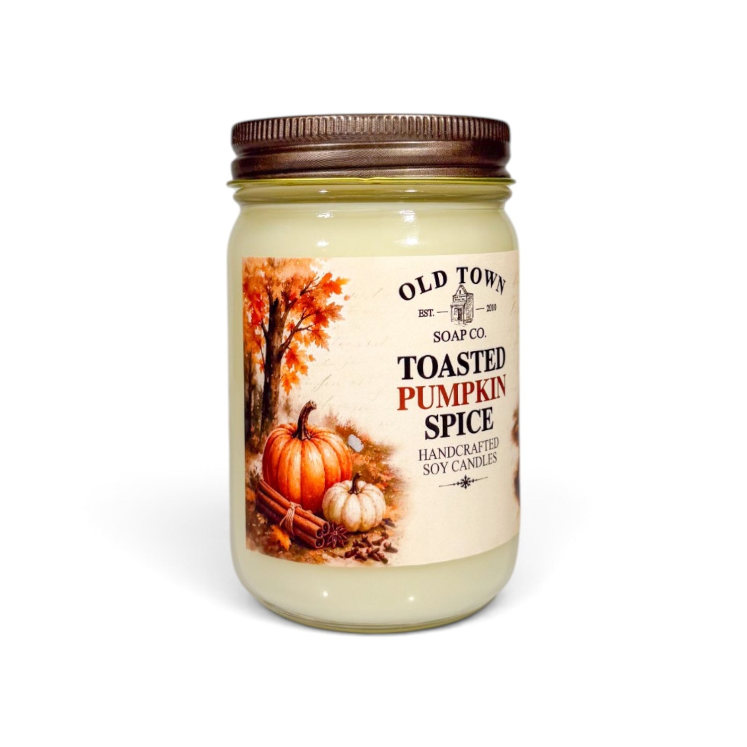 Toasted Pumpkin Spice 12oz. Candle - Old Town Soap Co.