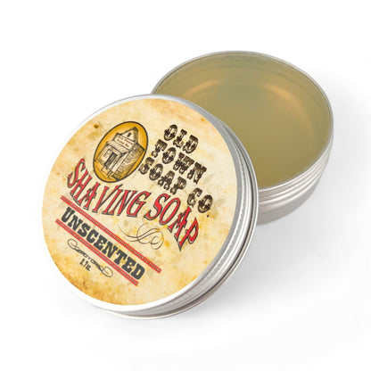 Unscented -Shave Soap Tin - Old Town Soap Co.