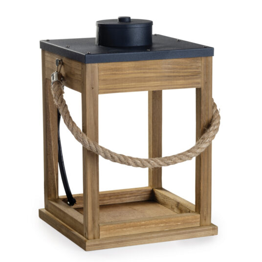 Wood &amp; Rope Candle Warmer Lantern